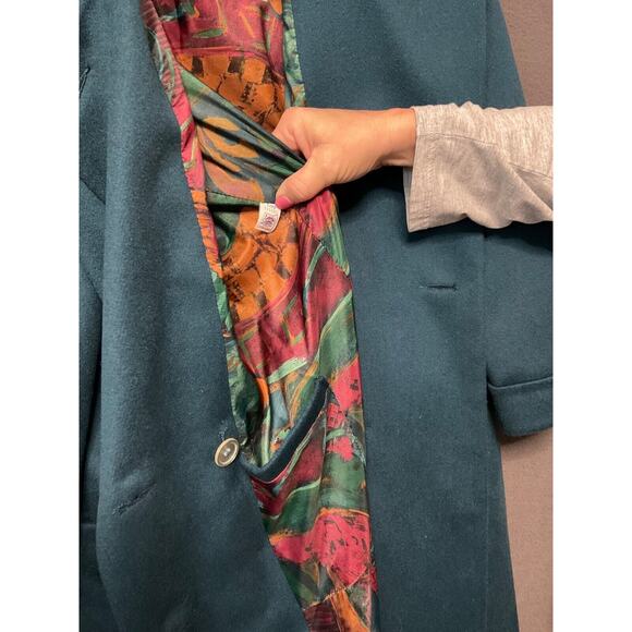 Vintage Alorna Super Fina Wool Blend L Coat Double Breasted Made in USA Parka - Picture 6 of 8